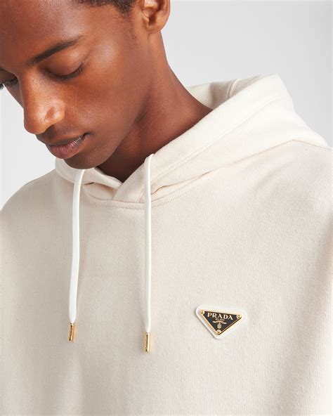 prada cotton fleece hoodie